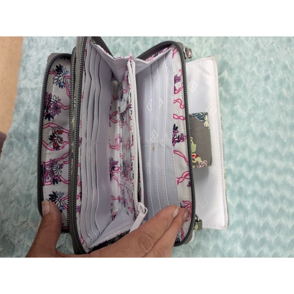 Vera Bradley Hope Blooms Crossbody & Zip ID Wallet - Picture 6 of 8